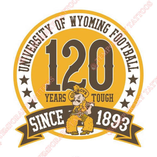 Wyoming Cowboys Customize Temporary Tattoos Stickers NO.7073
